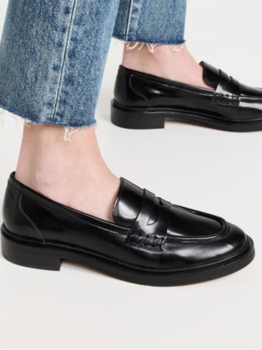 MADEWELL Vernon Black Classic Penny Loafers - Women’s 8.5